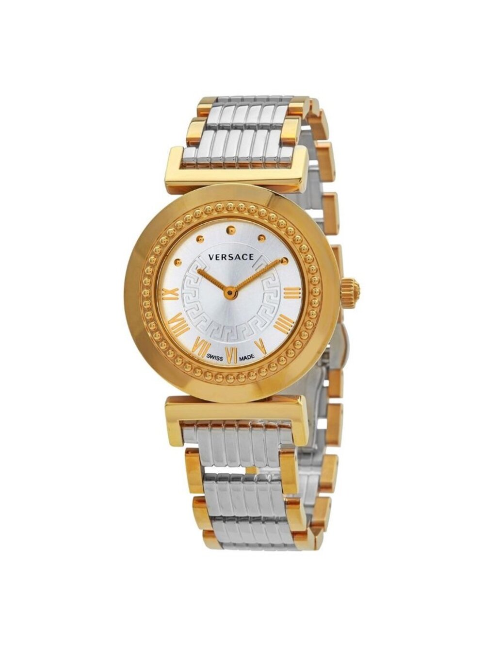 NWT Versace Vanity Quartz White Dial Ladies Watch